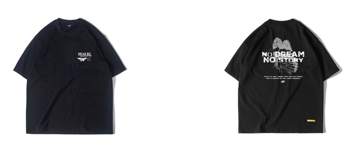 【250G】Butterfly effect silhouette T - shirt N3993 - NNine