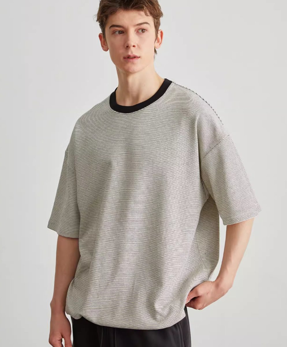【250G】Drawcord Striped T N3434 - NNine
