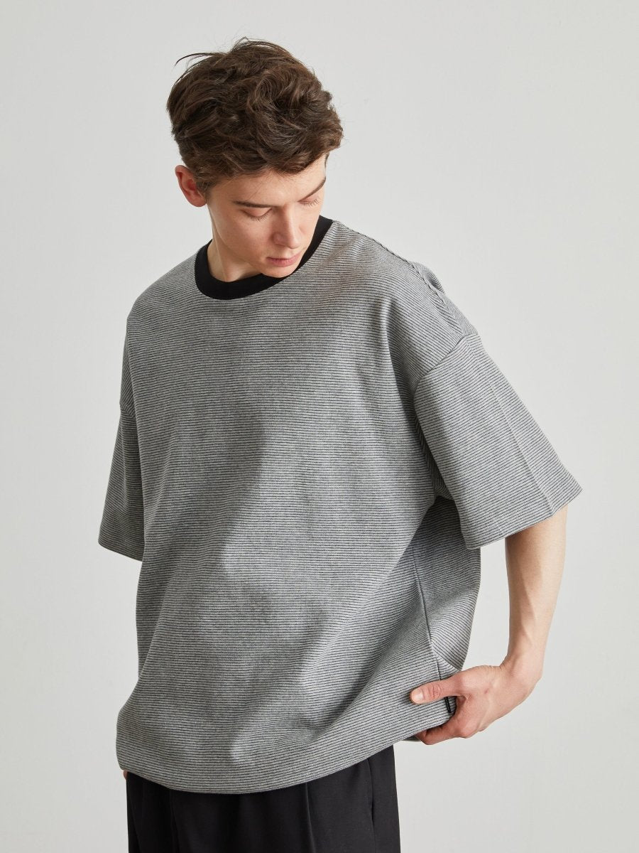 【250G】Drawcord Striped T N3434 - NNine