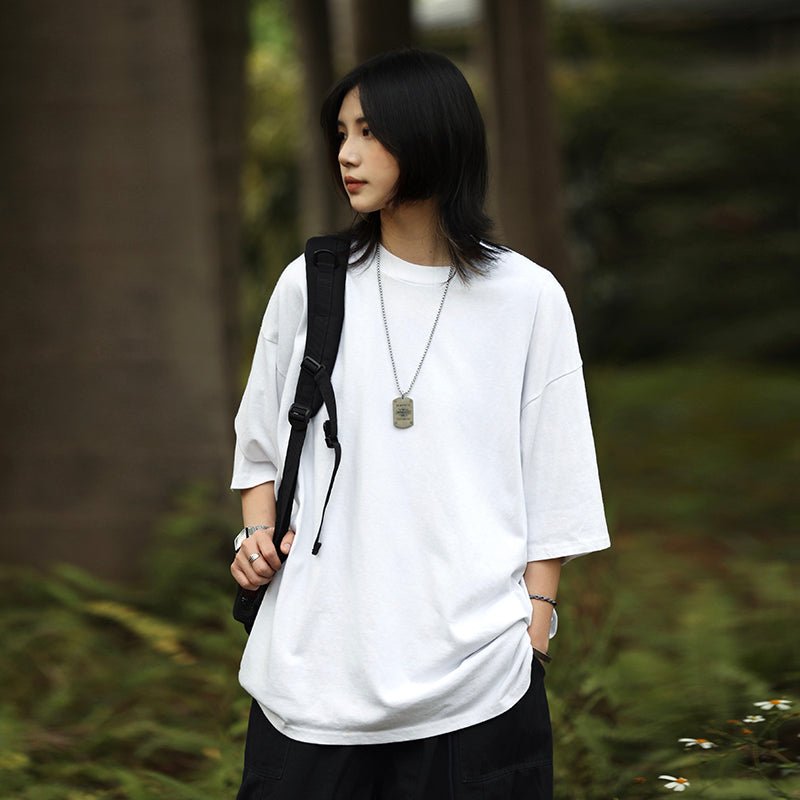 【250G】HEAVYWEIGHT LINEN BLEND COTTON T-SHIRT N3504 - NNine