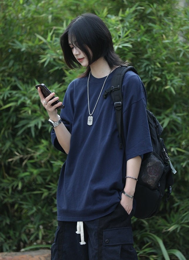 【250G】HEAVYWEIGHT LINEN BLEND COTTON T-SHIRT N3504 - NNine