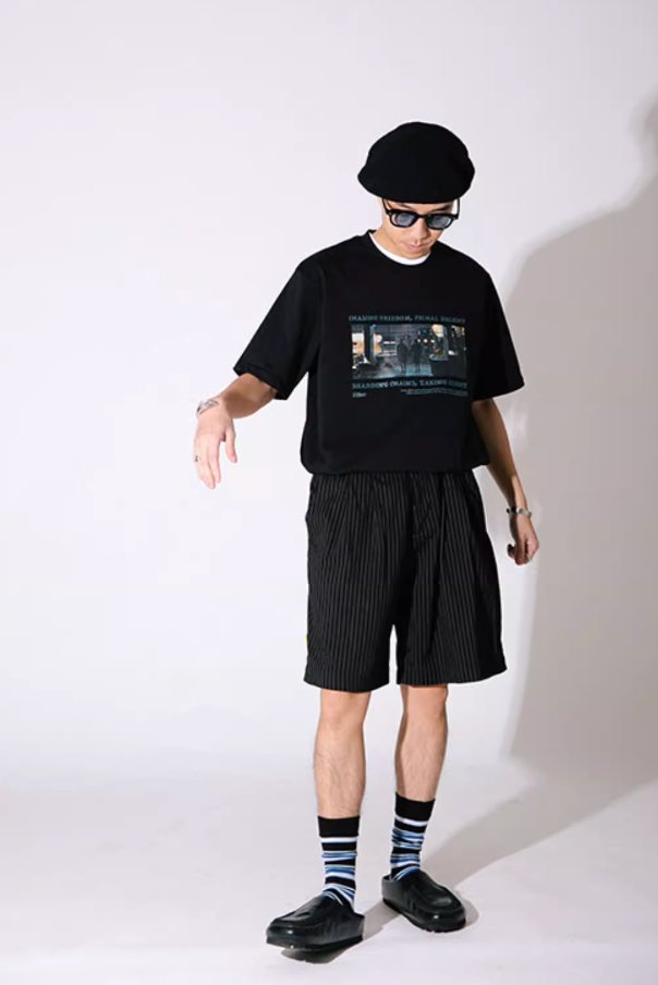 【250G】printed T-shirt N3318 - NNine