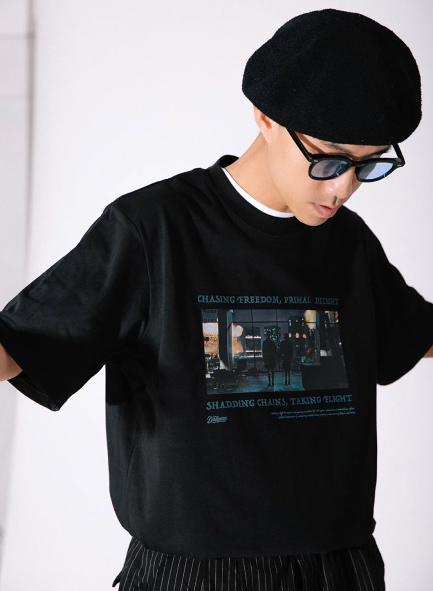 【250G】printed T-shirt N3318 - NNine