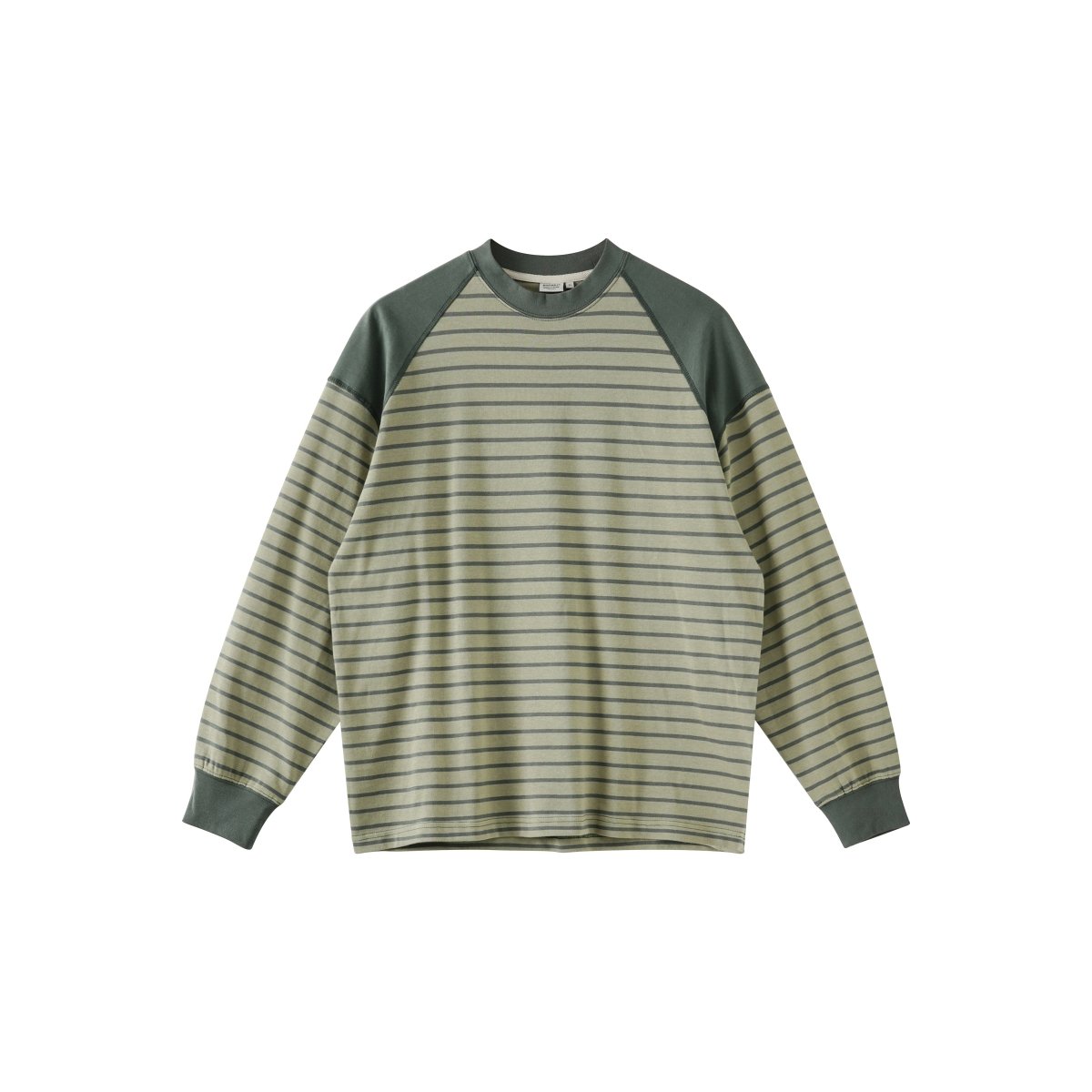 【260G】round neck border t-shirt N3346 - NNine