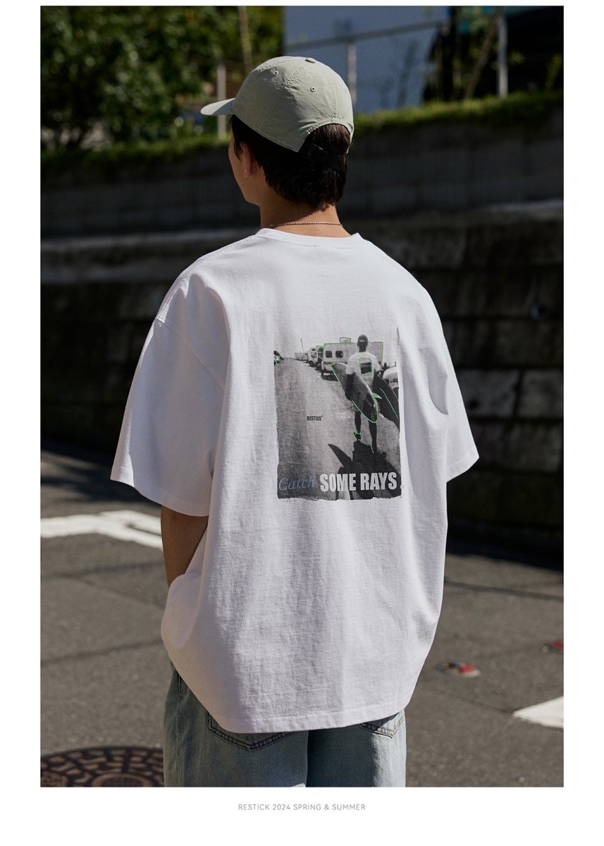 【270G】Monotone Ink Print T N3767 / モノトーンインクプリントT - NNine