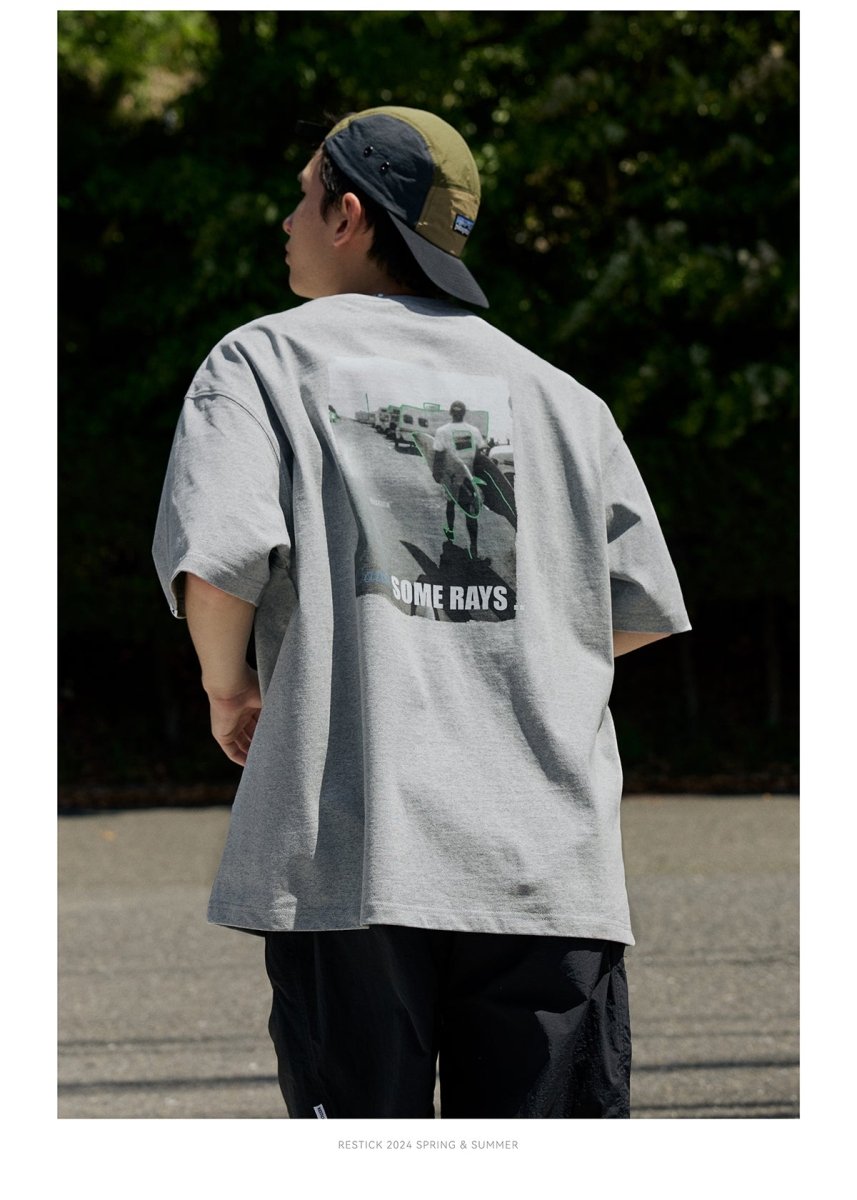 【270G】Monotone Ink Print T N3767 / モノトーンインクプリントT - NNine