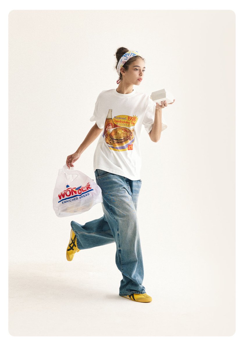 【275G】breakfast print t - shirt / レトロプリントT N3741 - NNine