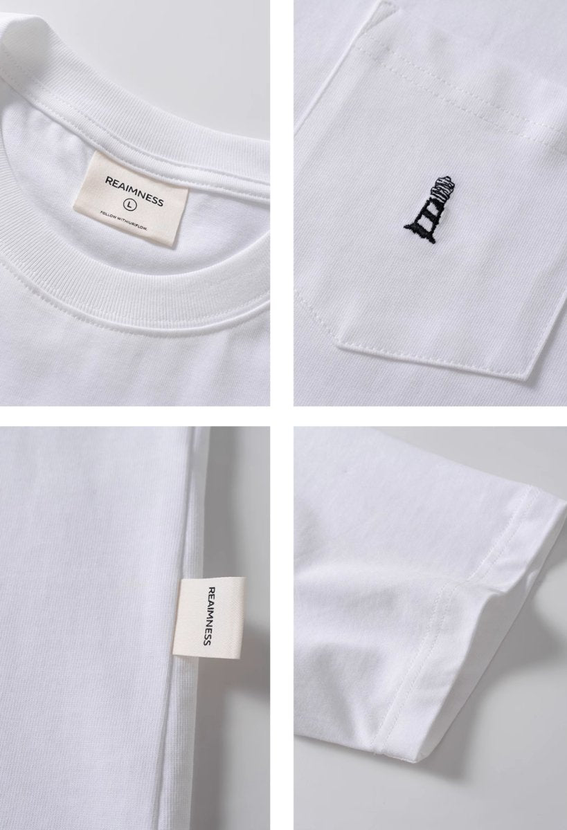 【275G】logo pocket white t - shirt N3722 - NNine