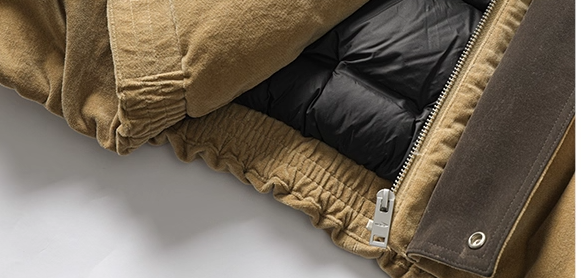 ベルベットタッチ・ポロカラーダウンジャケット N6265