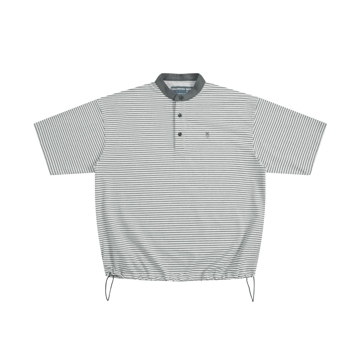 【280G】コットン混 ボーダー柄 ドローコードTシャツ N7090 - ファッション通販NNine(ナイン)