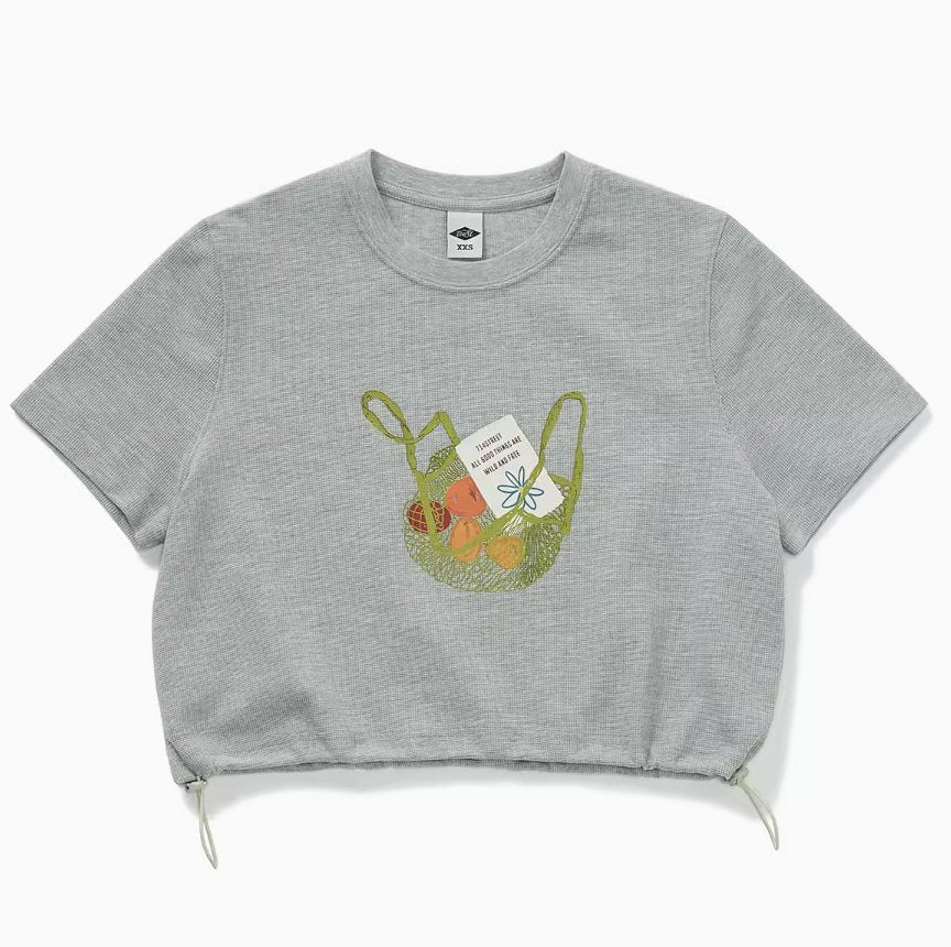 【280G】Draw code waffle T -shirt N231 - NNine