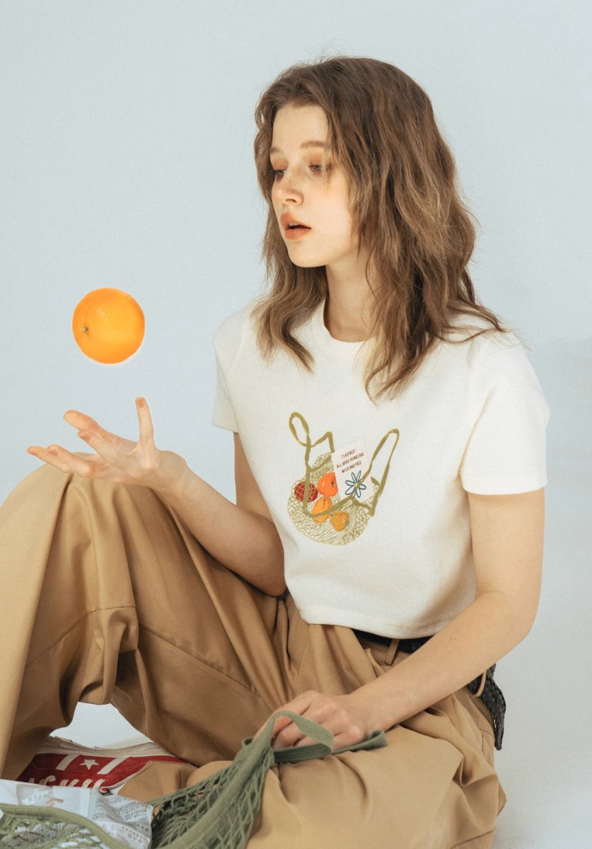 【280G】Draw code waffle T -shirt N231 - NNine