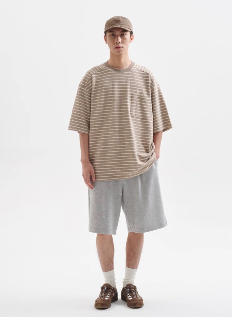 【280G】pocket border t - shirt N3866 - NNine