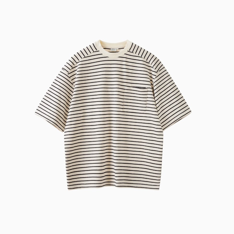 【280G】pocket border t - shirt N3866 - NNine