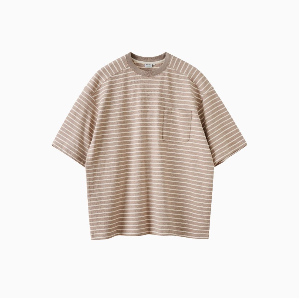 【280G】pocket border t - shirt N3866 - NNine