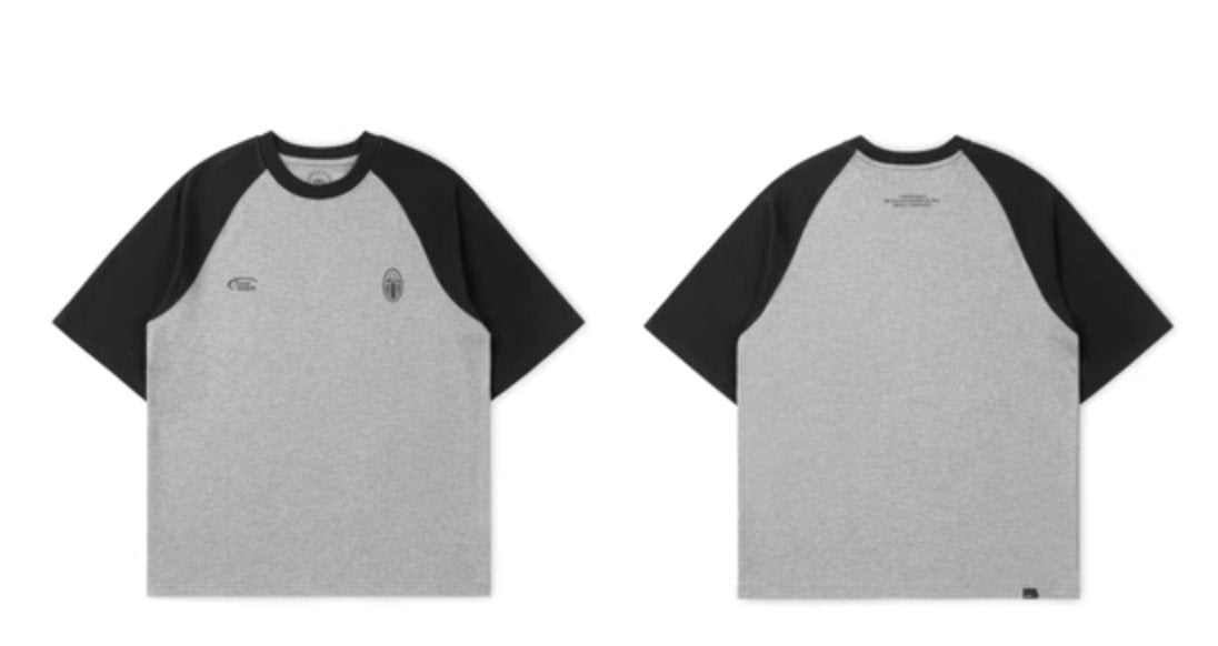 【280G】Raglan sleeve logo print T-shirt N3457 - NNine