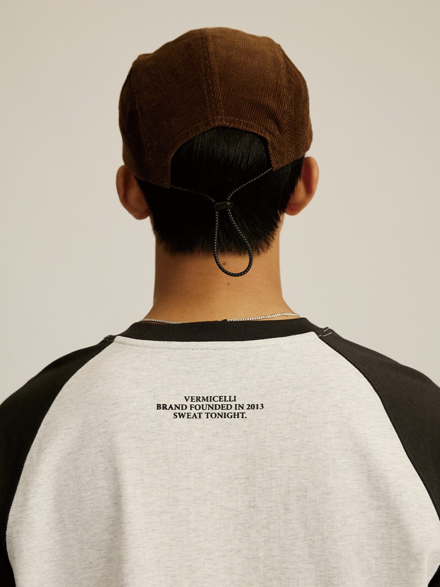 【280G】Raglan sleeve logo print T-shirt N3457 - NNine