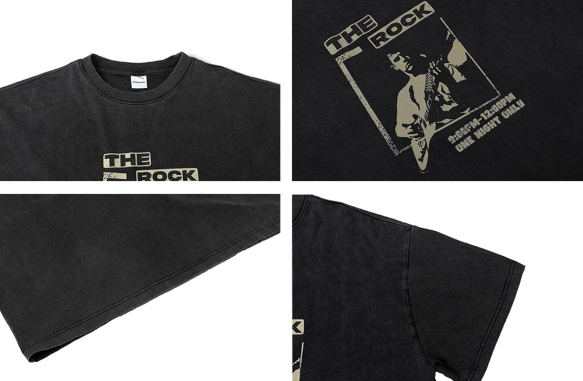 【290G】The Rock Print T - shirt N3668 - NNine