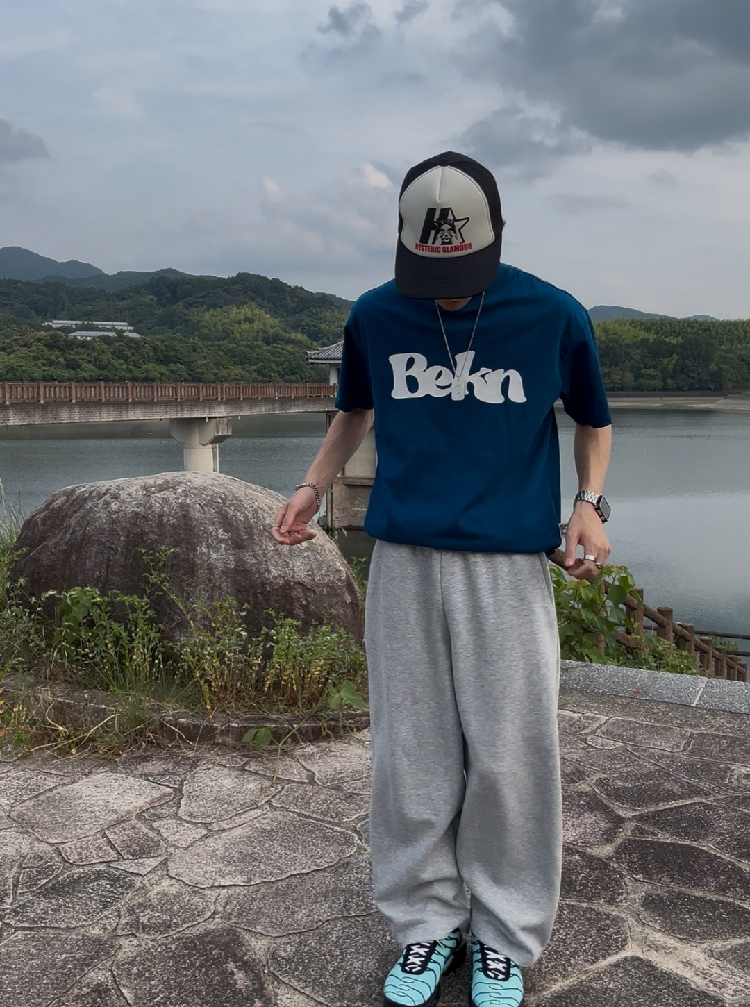 logo print T-shirt N3403