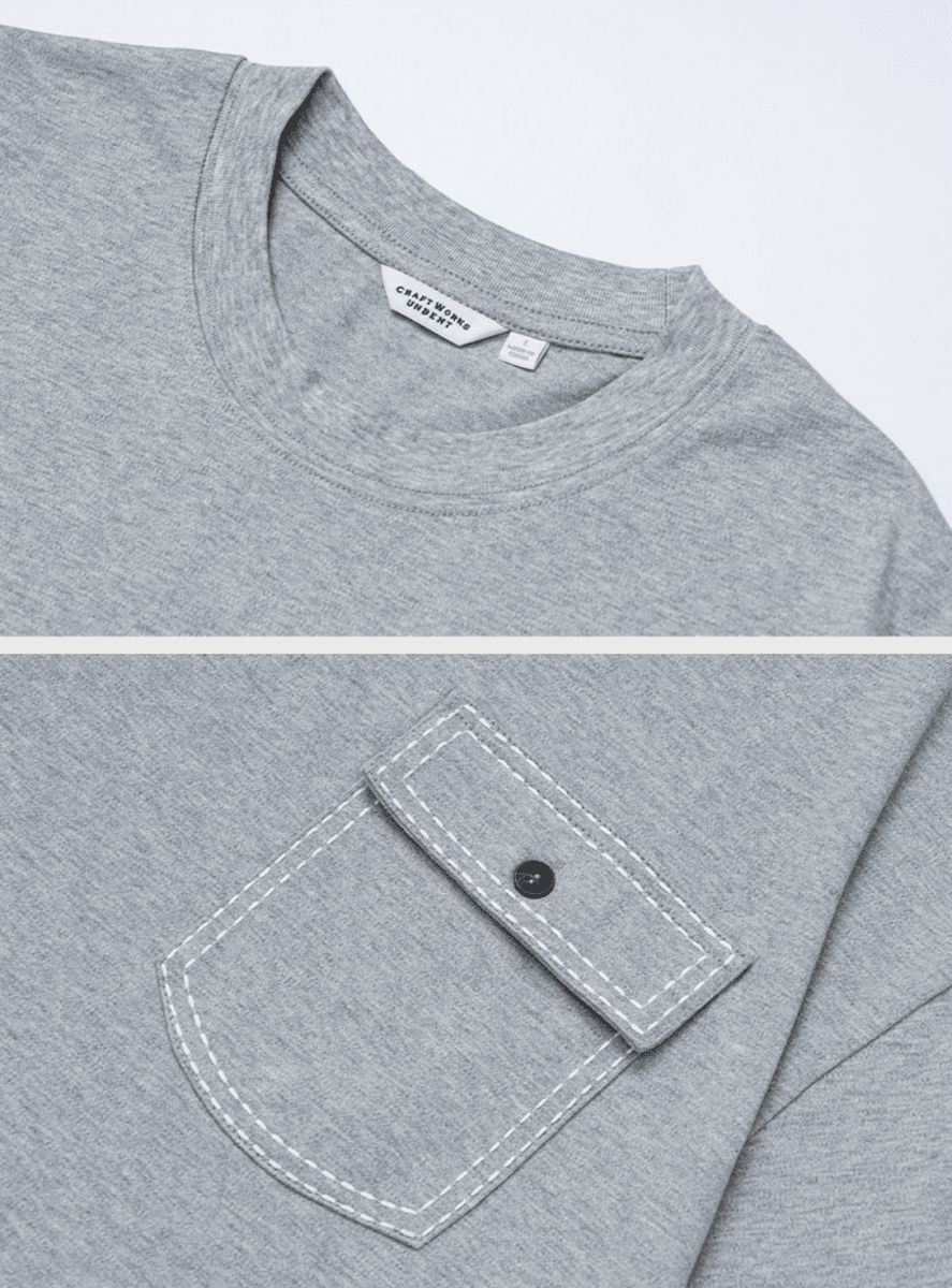300g コットン ステッチポケット Tシャツ N6907 - ファッション通販NNine(ナイン)