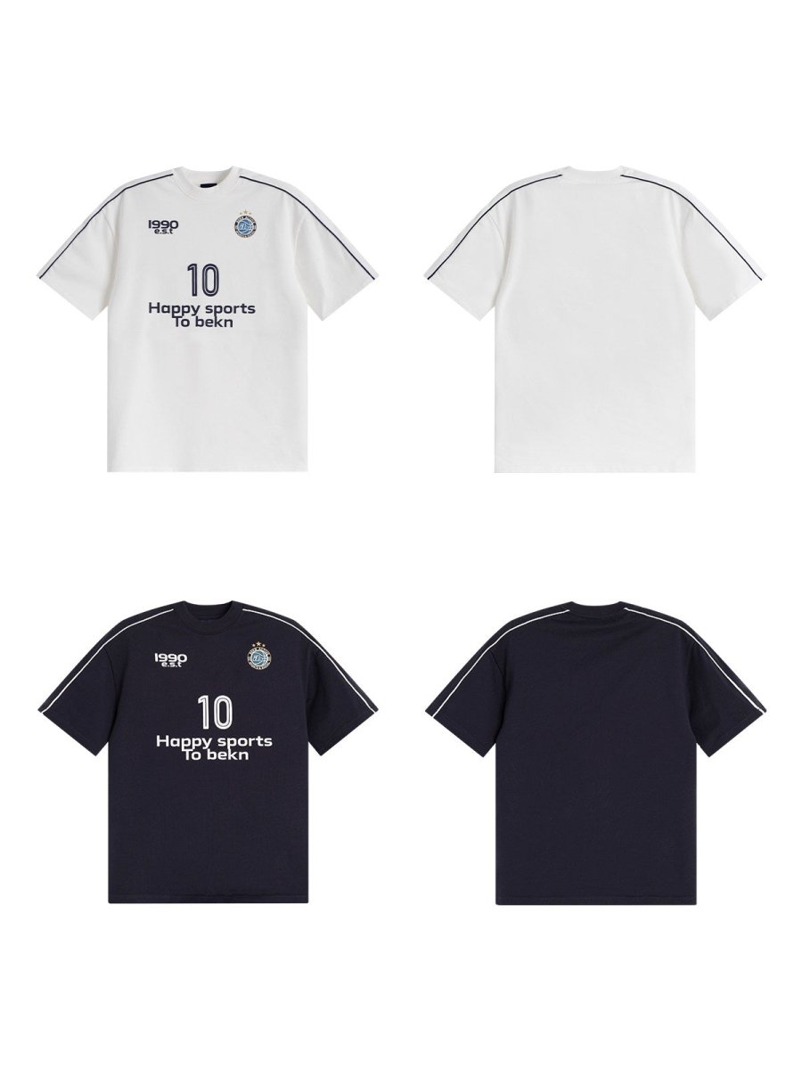 300g コットン フットボール グラフィックTシャツ N6913 - ファッション通販NNine(ナイン)