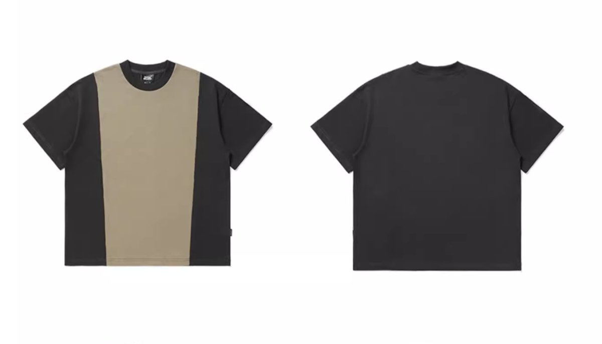 【300G】contrast t-shirt N3433 - NNine
