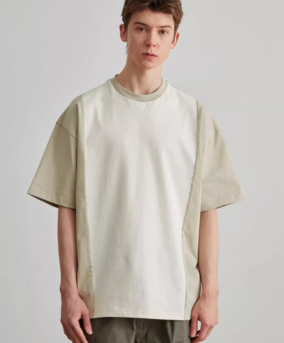 【300G】contrast t-shirt N3433 - NNine