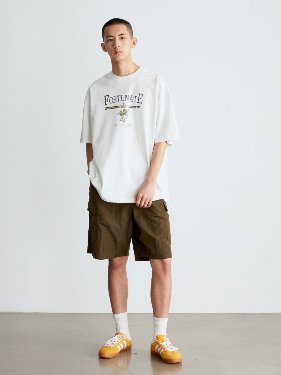 【300G】Distressed printed T - shirt N3639 - NNine