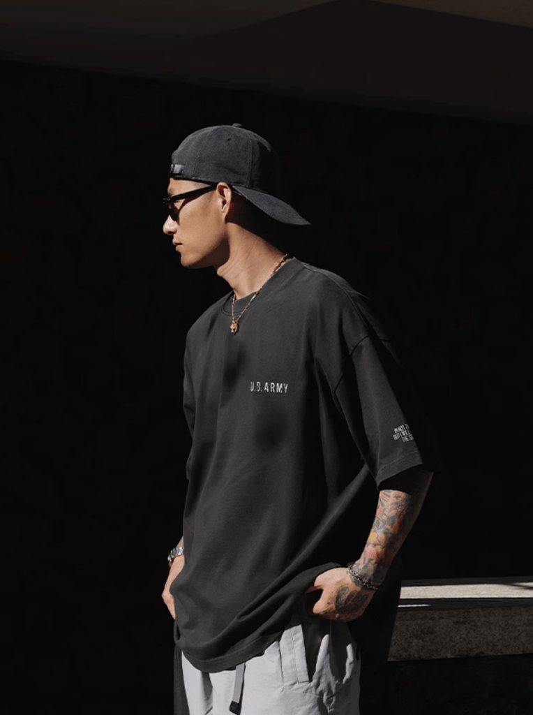 【300G】WASH ARMY PRINT T-SHIRT   N5214