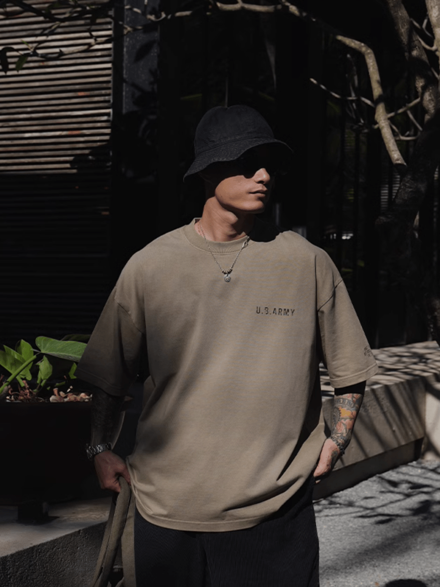【300G】WASH ARMY PRINT T - SHIRT N5214 - ファッション通販 NNine(ナイン)