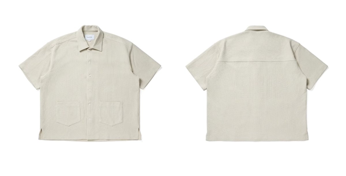 3D cable short sleeve polo shirt N3863 - NNine