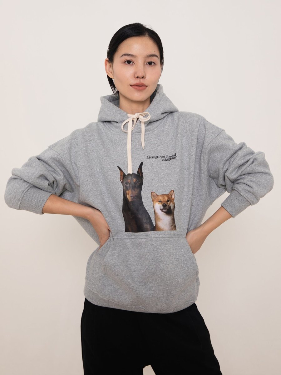 【440G】heavy weight dog print hoodie N4701 - NNine