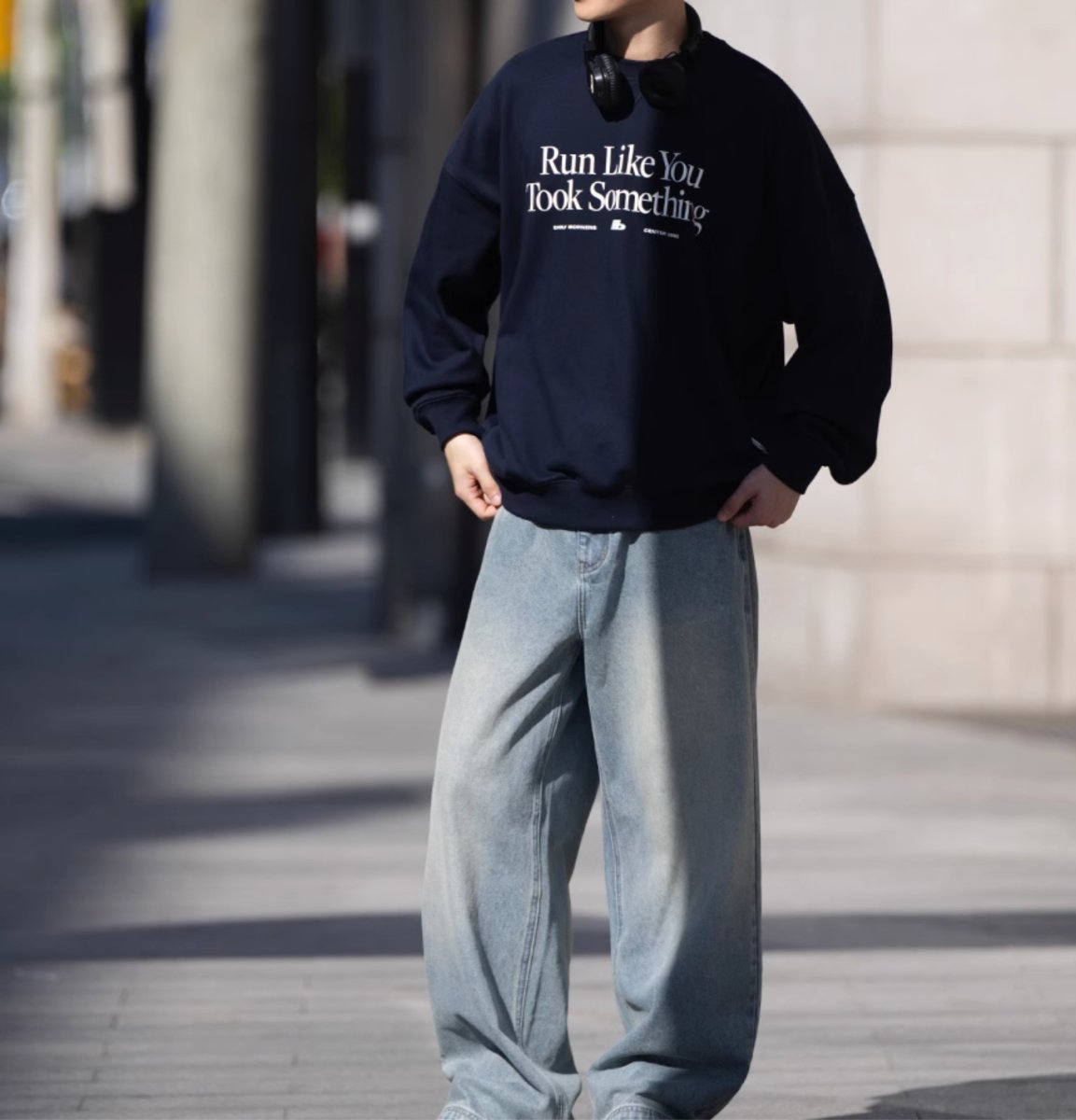 【445G】printed sweatshirt / メッセージプリントトレーナー N4253 - NNine