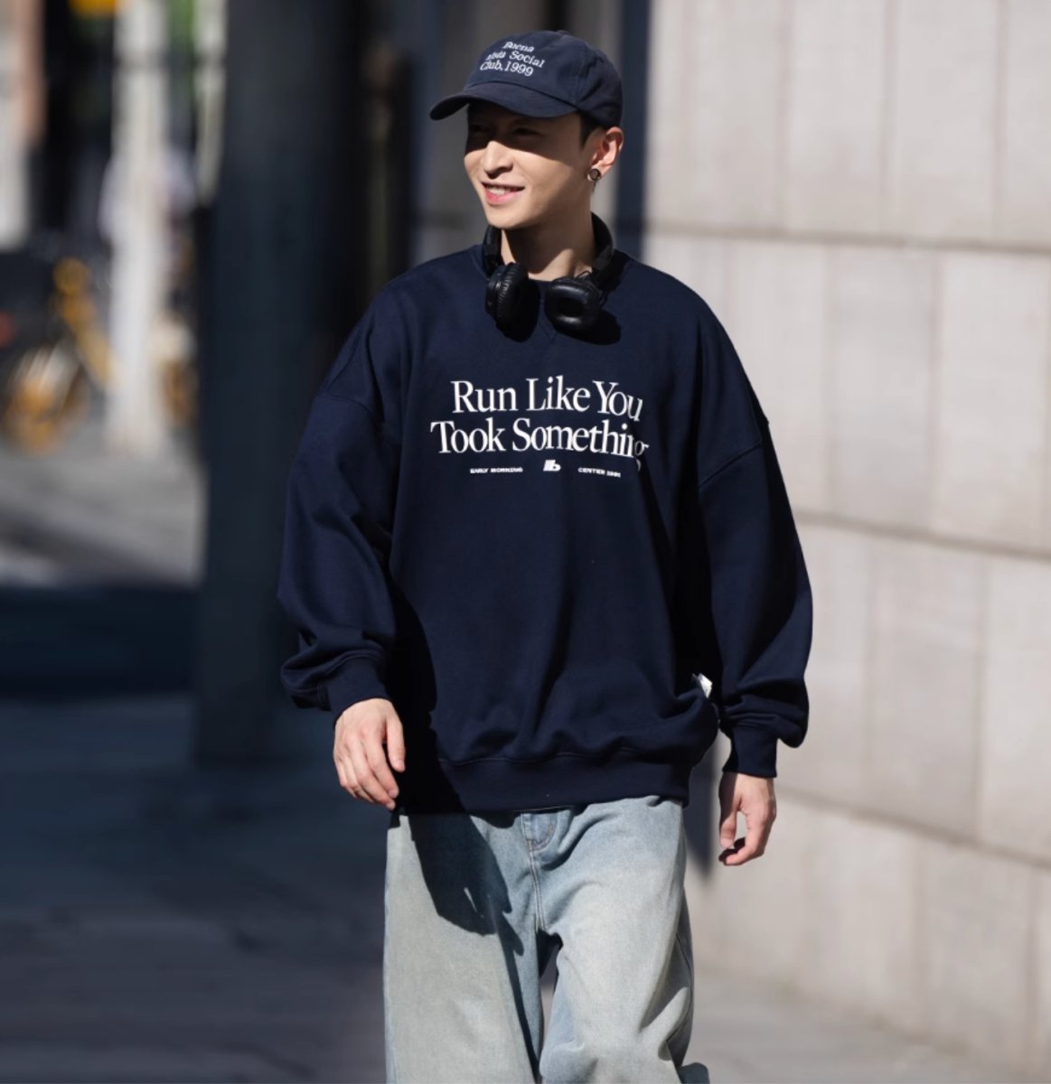 【445G】printed sweatshirt / メッセージプリントトレーナー N4253 - NNine