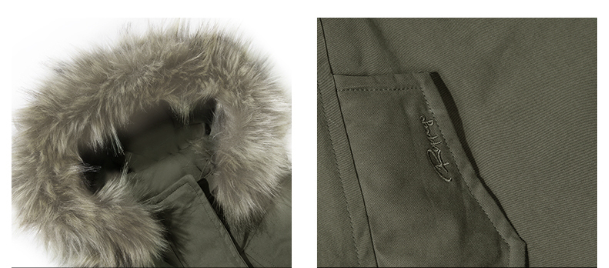 ボアトリム・フーデッド・ミドル丈パファージャケット N6231