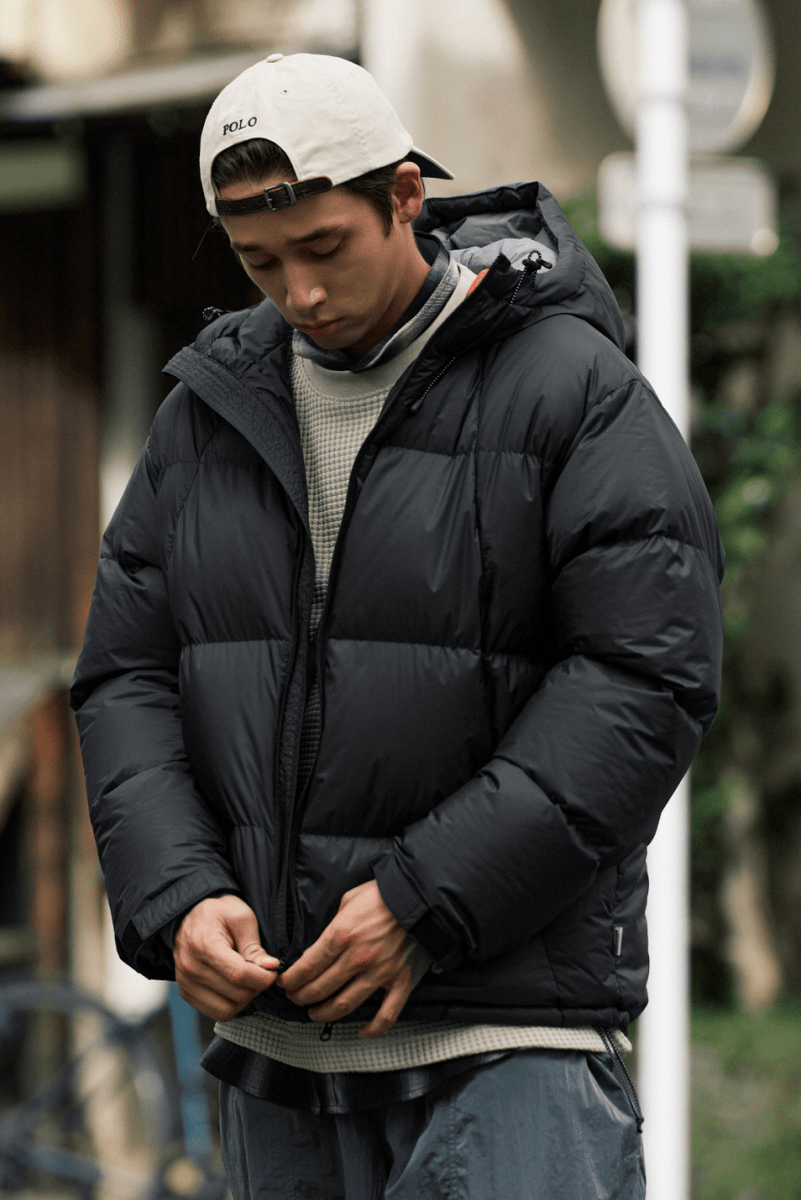 【650FP+】機能性撥水 detachable hood down jacket N4630 - NNine