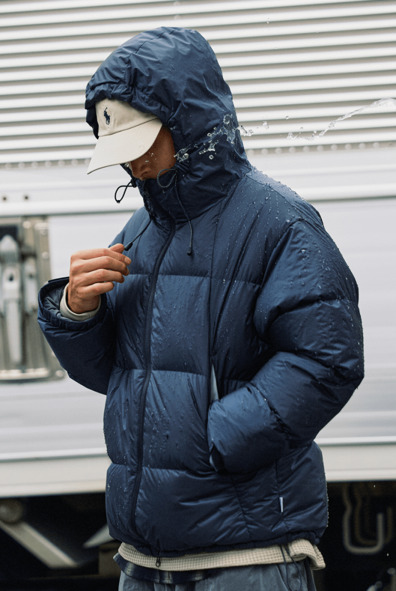 【650FP+】機能性撥水 detachable hood down jacket N4630 - NNine
