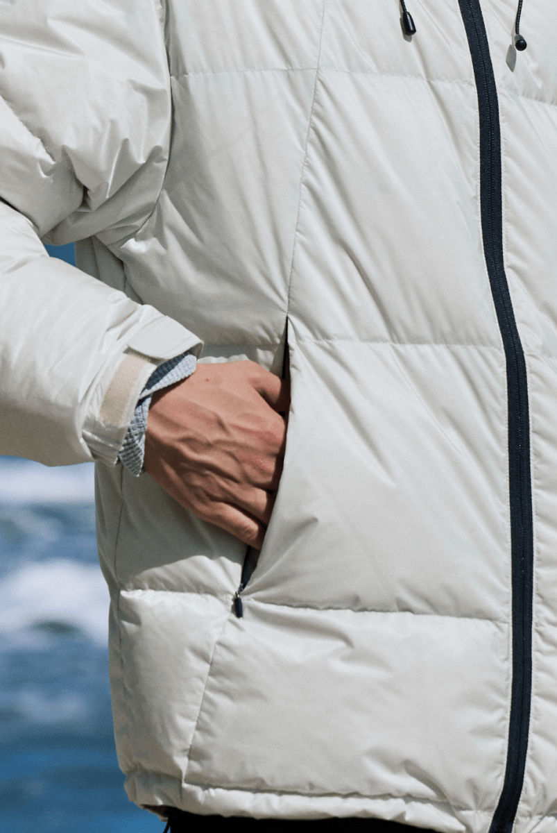 【650FP+】機能性撥水 detachable hood down jacket N4630 - NNine