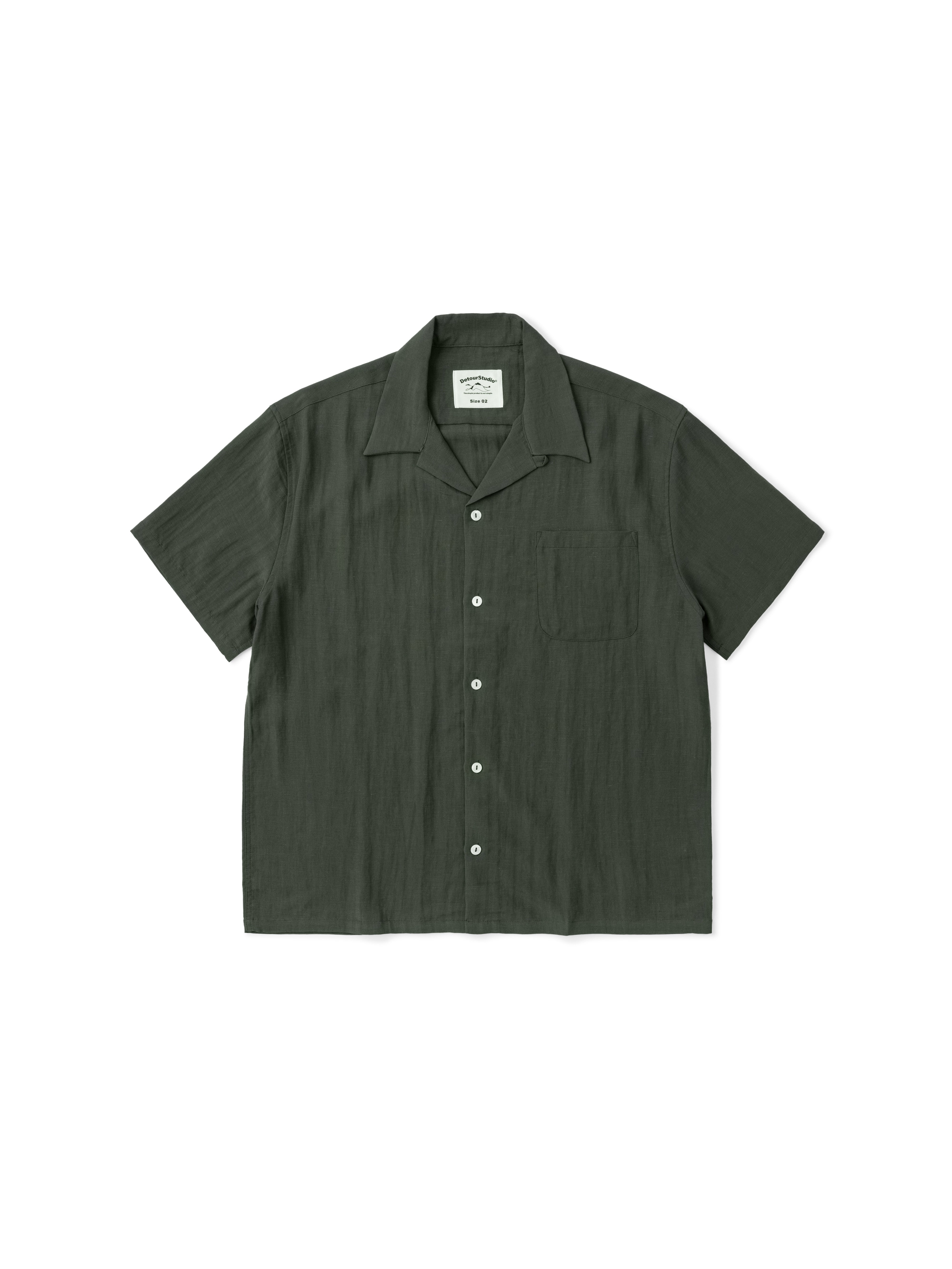 テンセルリネン混 キューバカラー リラックスシャツ N6989