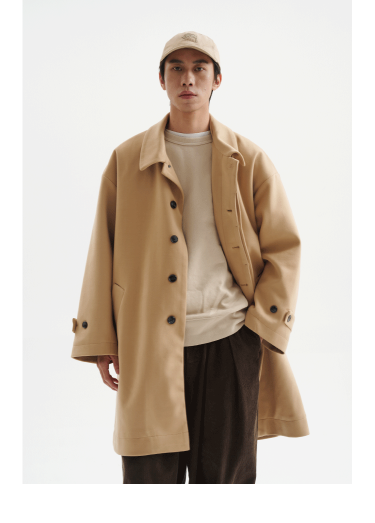 Mid-length wool coat N3000