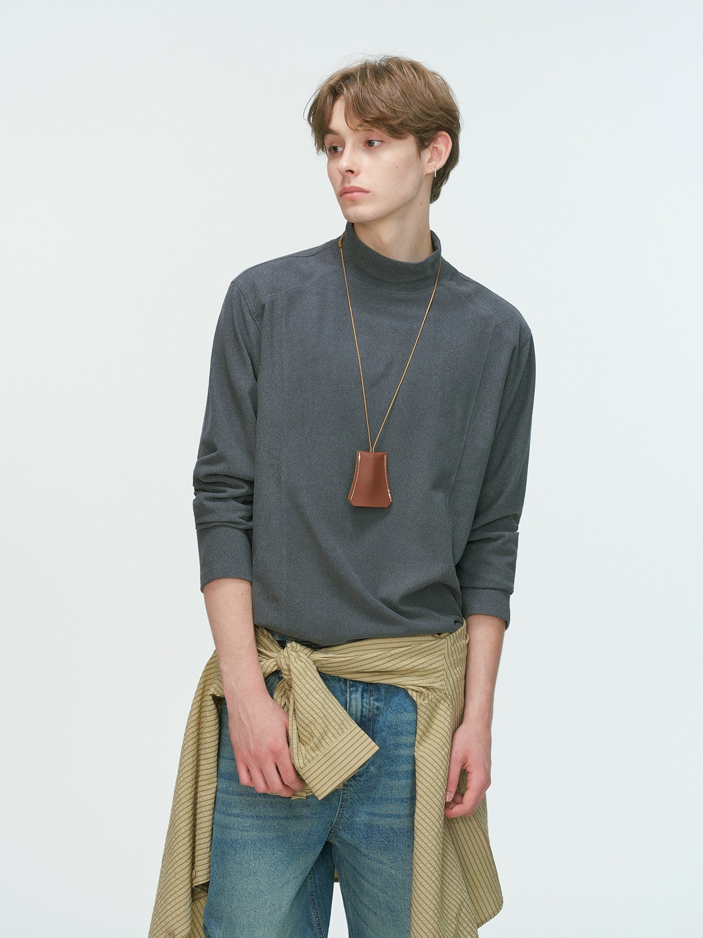 ミニマル モックネック ベーシックニット N6340