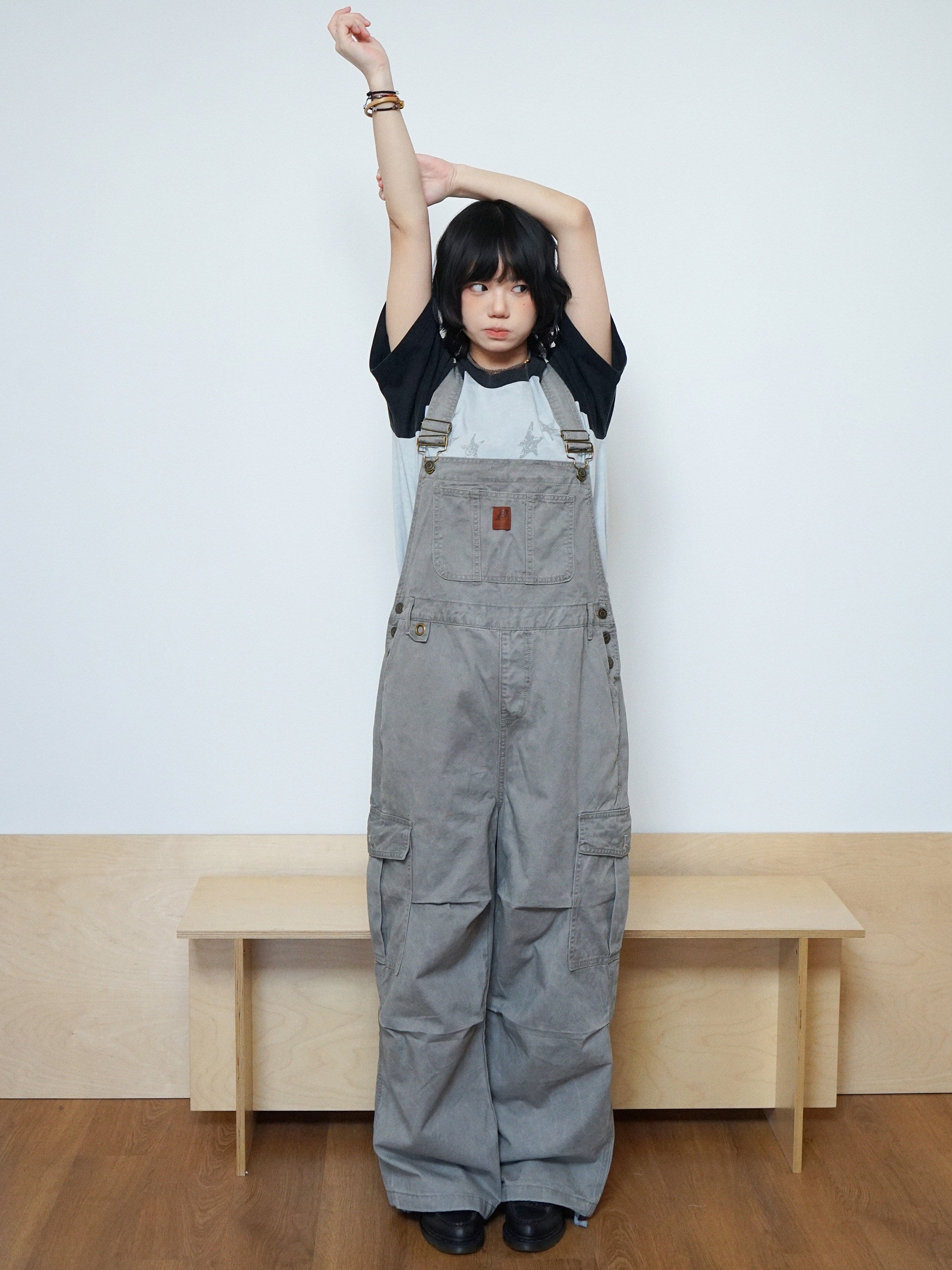 ラグラン配色 ヴィンテージプリントT N6782