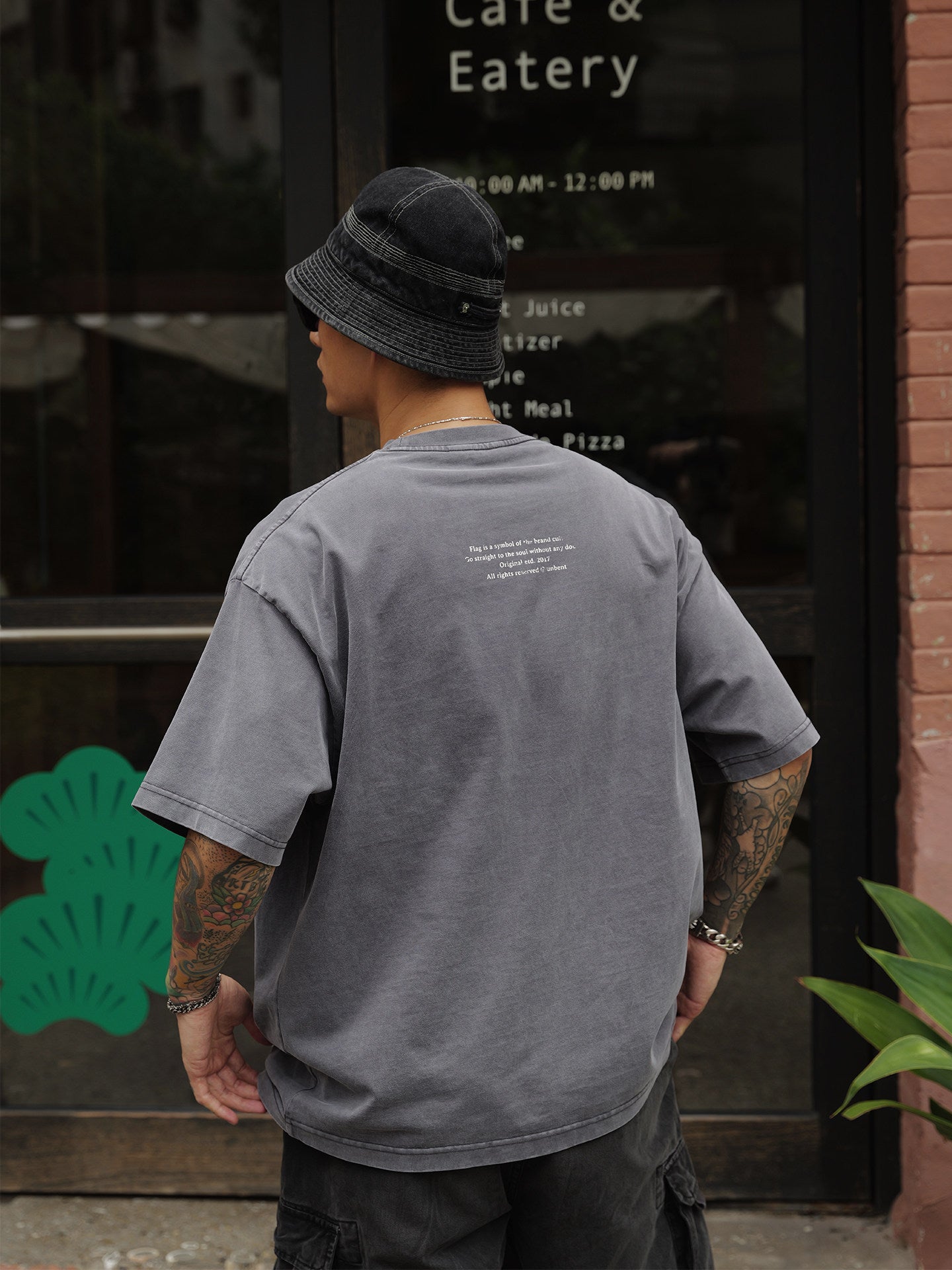 ガーメントウォッシュ カレッジロゴ ルーズTシャツ N6970