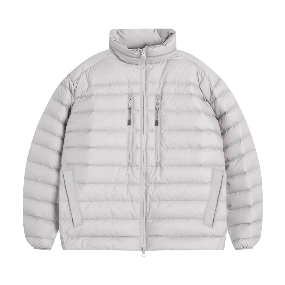 90%ホワイトダックダウン・防風撥水ボーダーキルトジャケット N5950