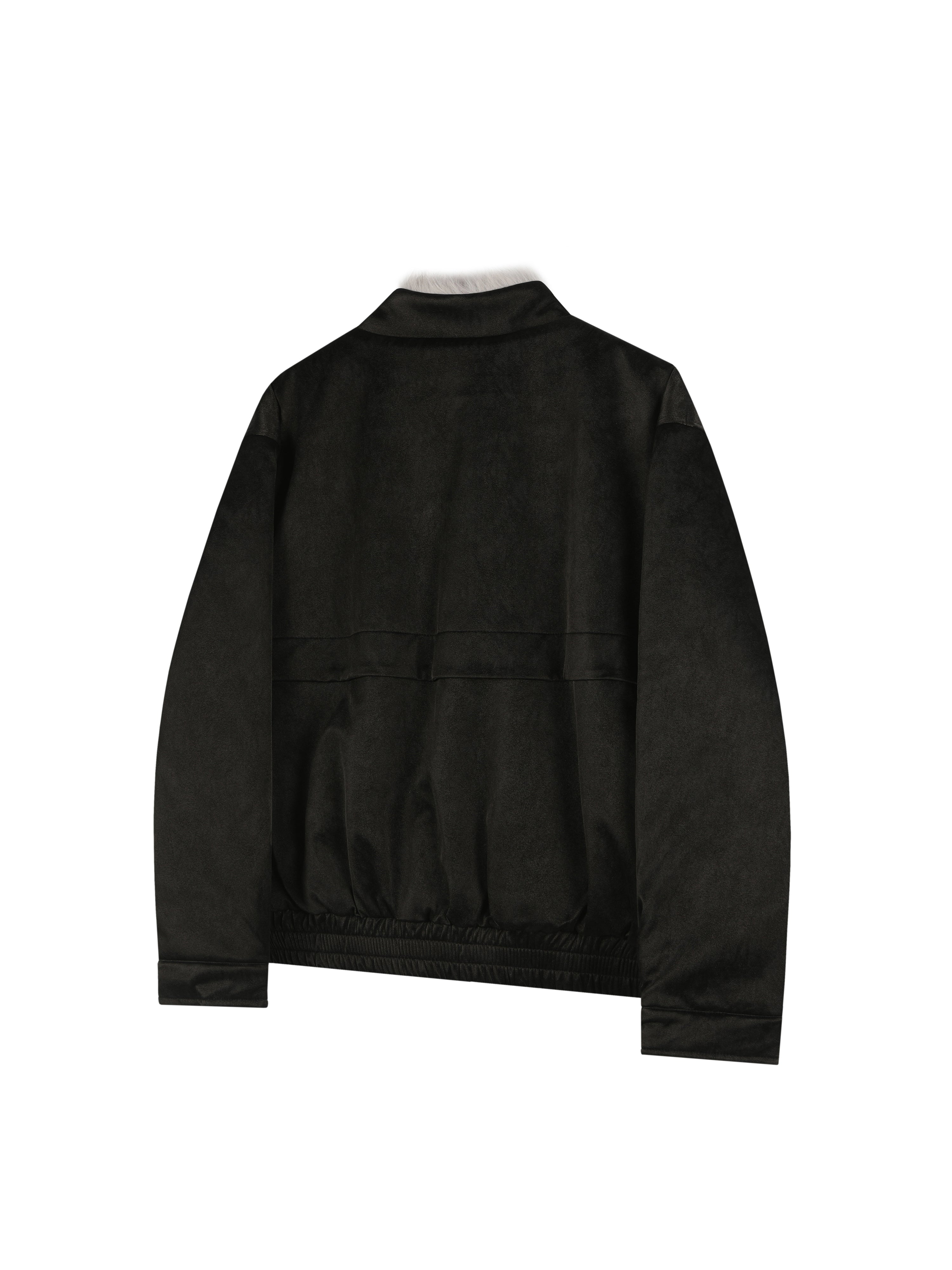 ロングファー襟パールレザー フライトバックルジャケット N6267