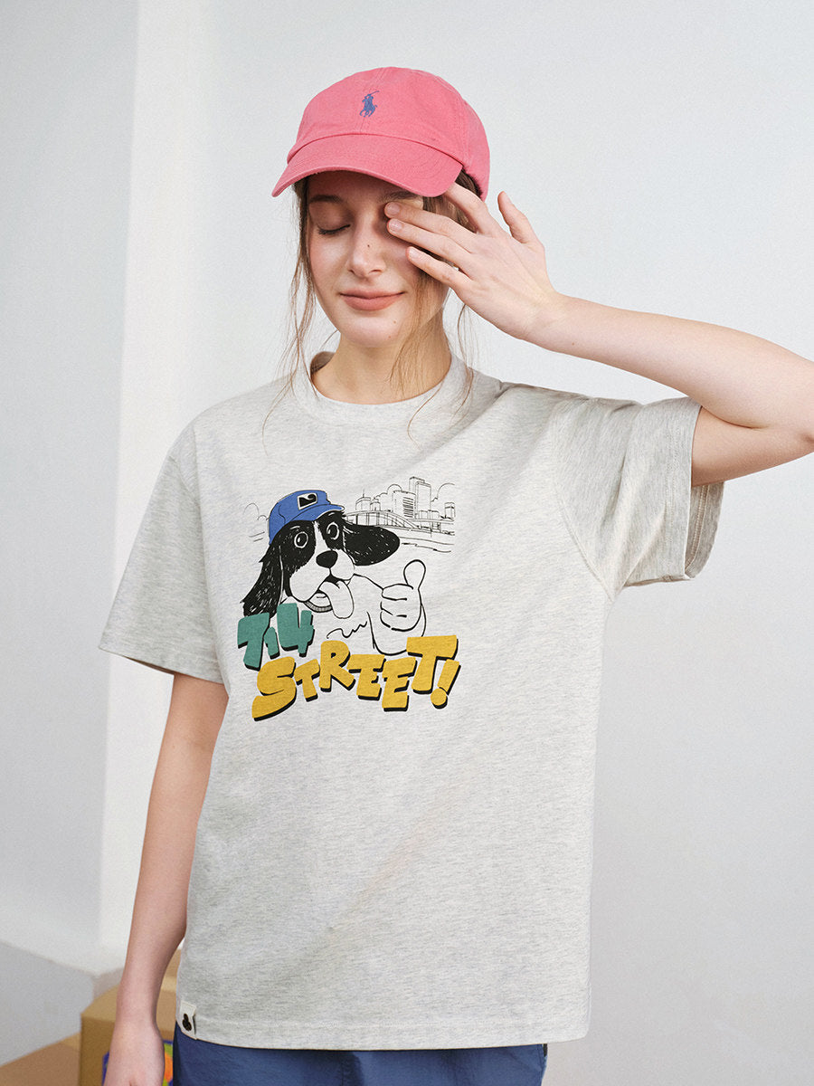 コットン ドッグキャラクター プリントTシャツ N7089