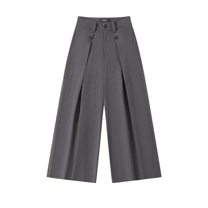 ピンストライプ Aライン ワイドスラックス N6625
