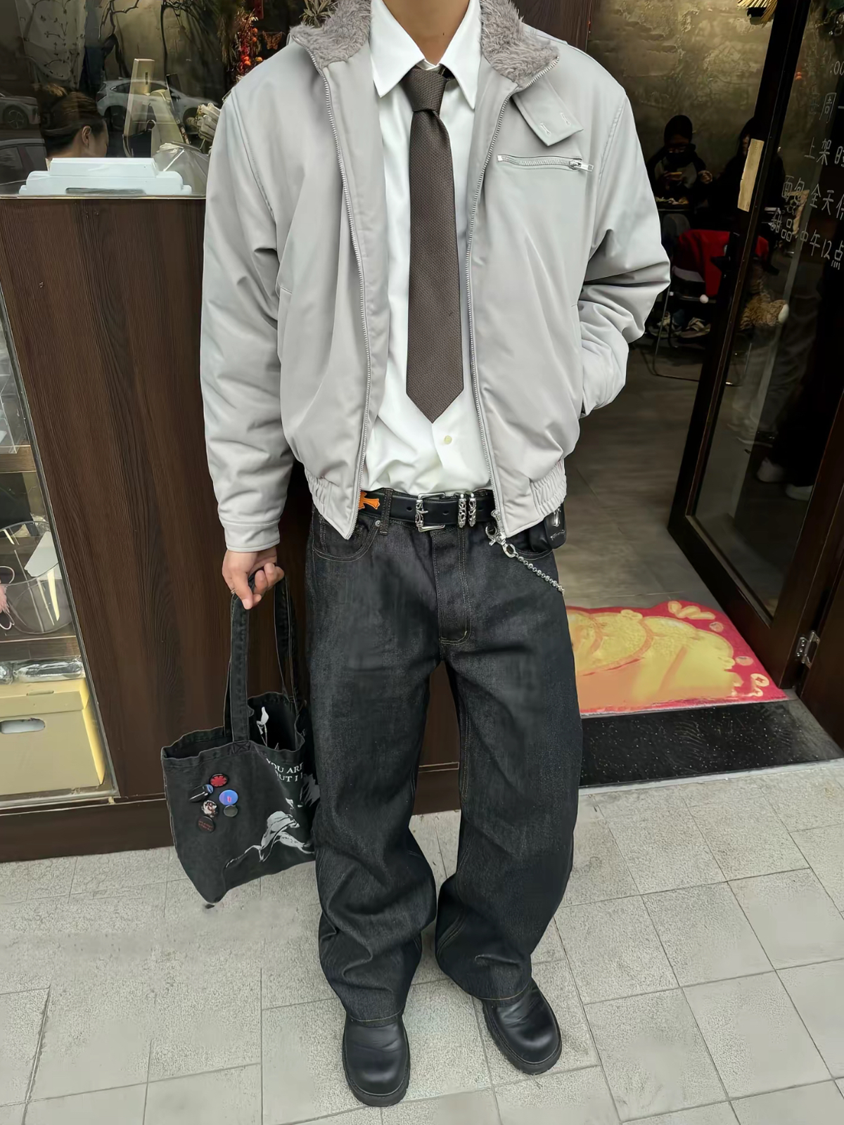 【3Mテック系中綿】ボアカラー・パデッドハリントンジャケット N6235