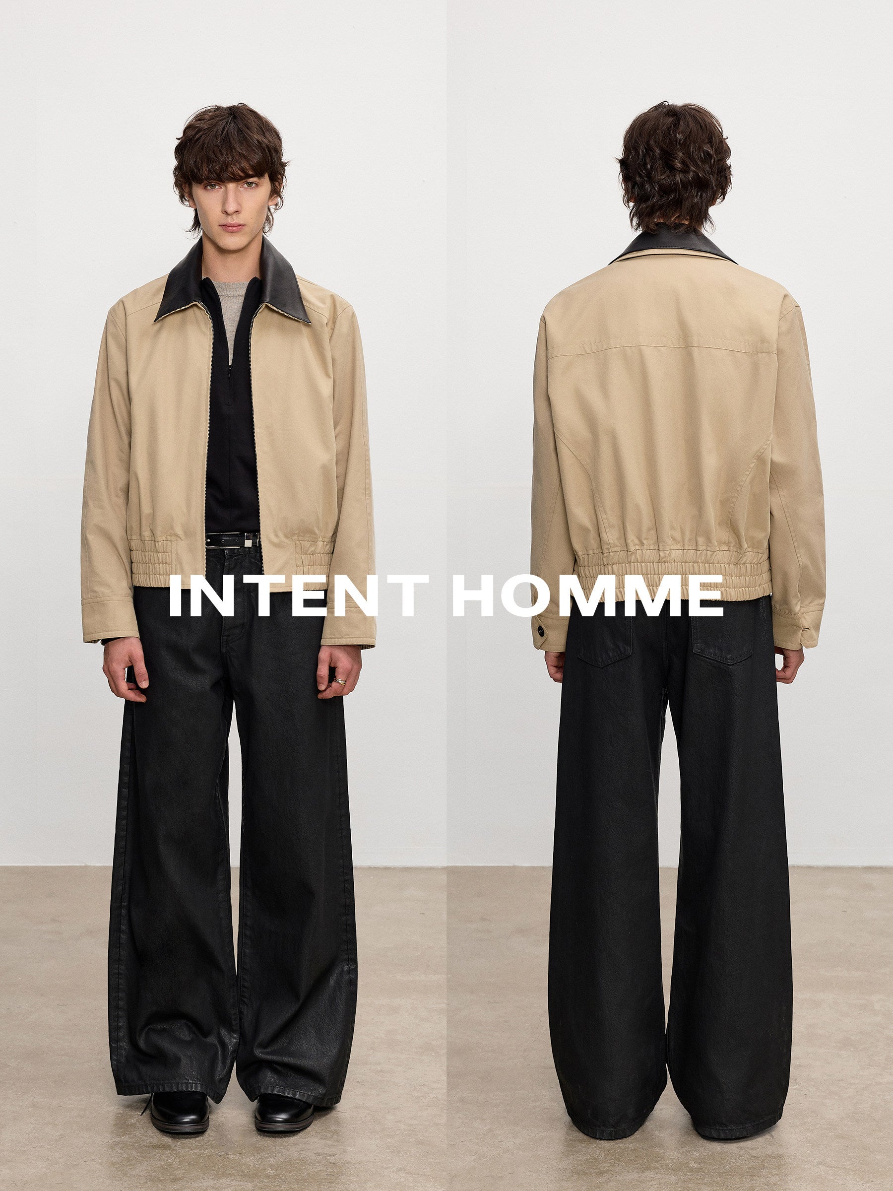 ラムレザー襟 2WAYブリティッシュブルゾン N6632