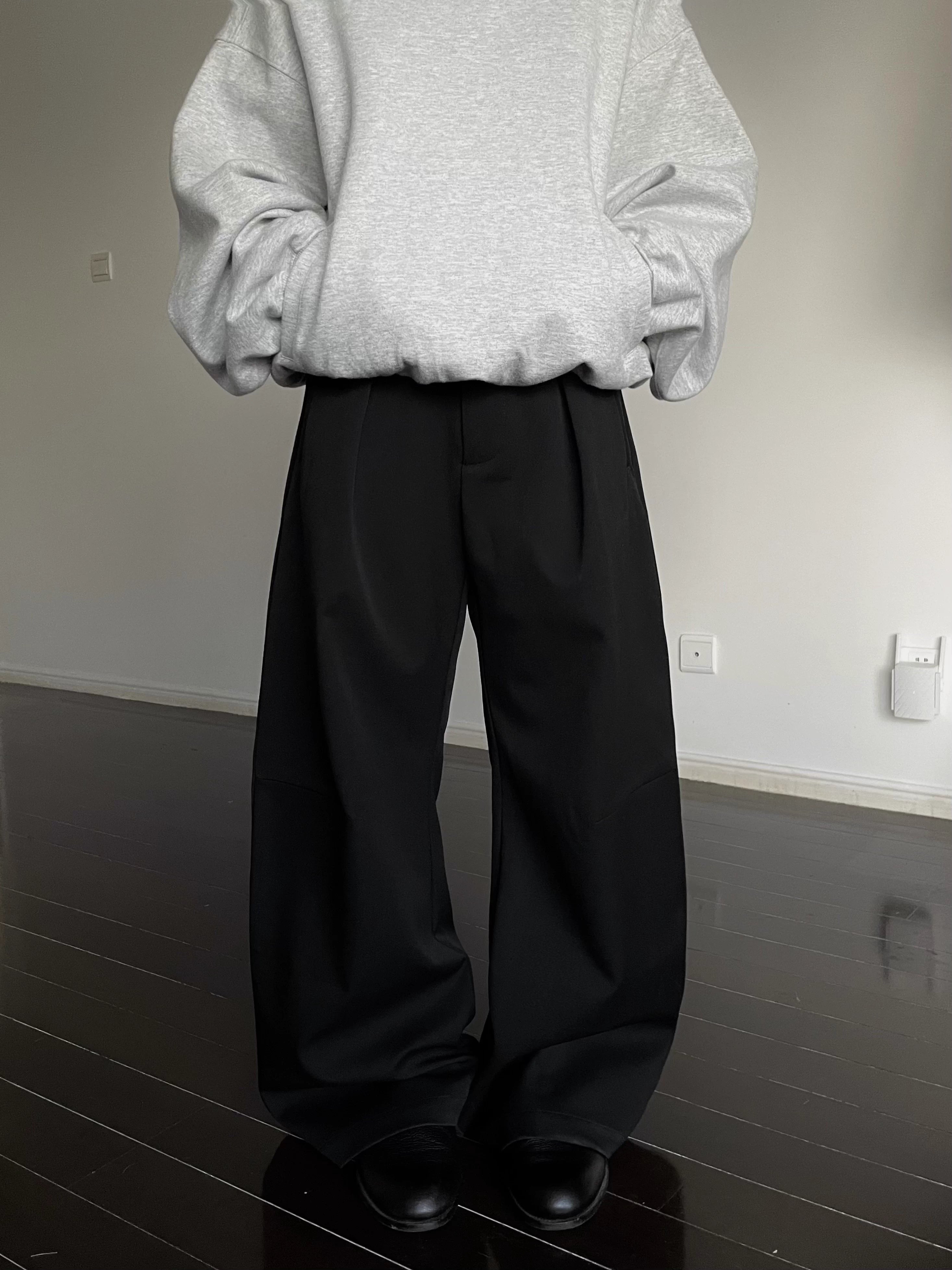 アークシルエット プリーツドレープスラックス N5989